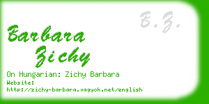 barbara zichy business card